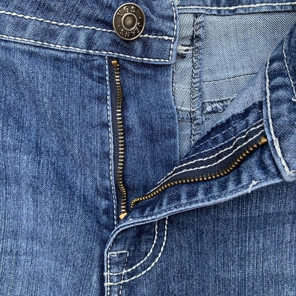 VGS Women Jeans Size 16 Blue Slim Boot Embroidery - Picture 10 of 11